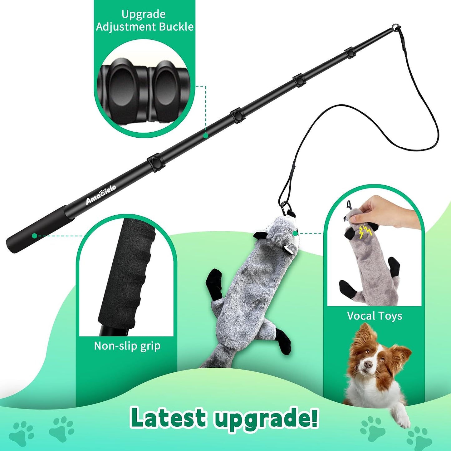 AmaCielo Palo de Flirt para Perros, Juguetes Interactivos de Tira y...