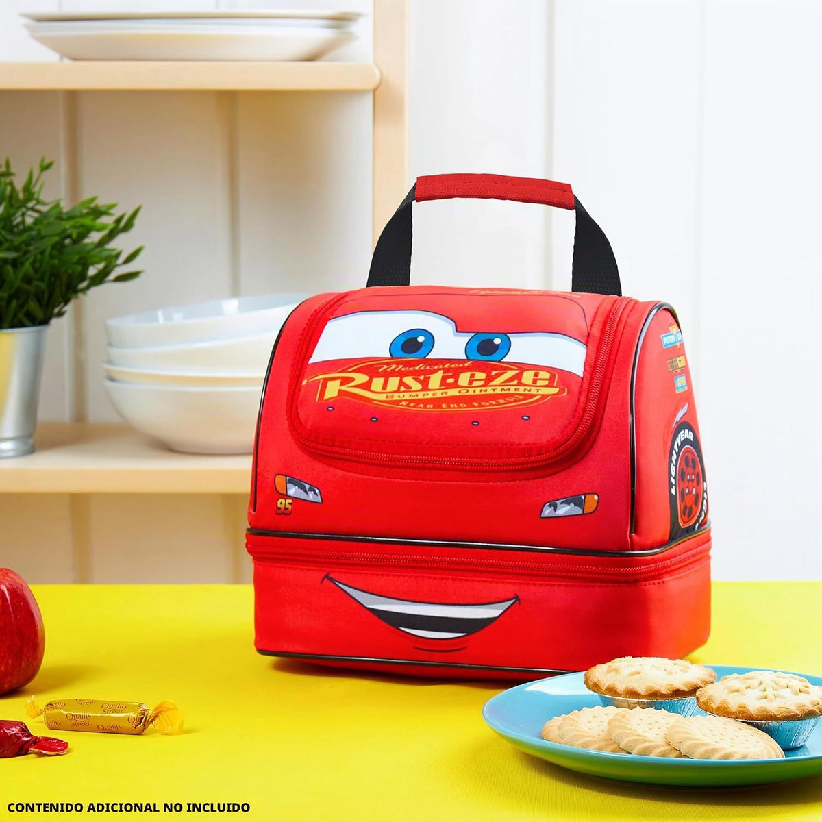 Get Trend Disney Cars Lightning McQueen Lonchera Aislada con Dos Co...