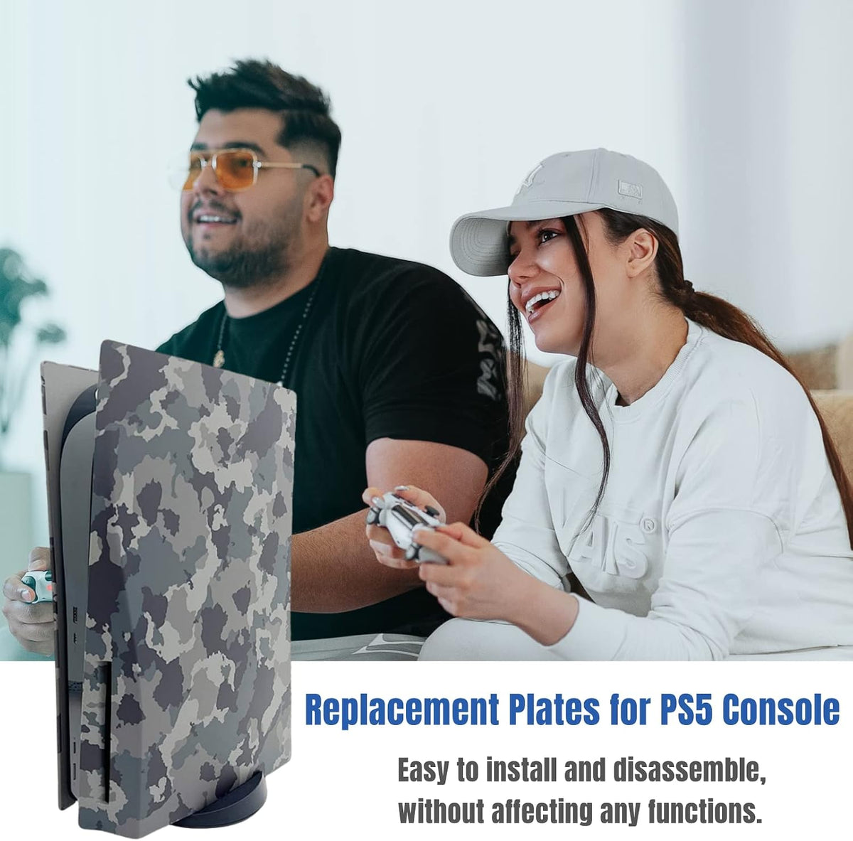 Paneles de cubierta de placas faciales para consola PS5 Disc Editio...