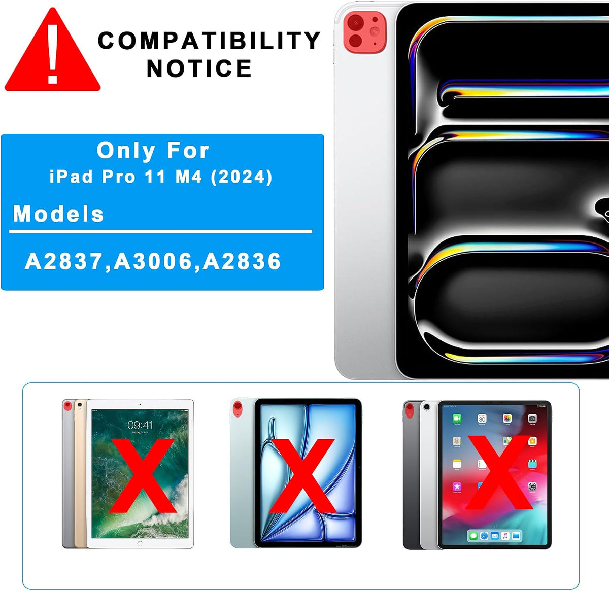 Funda para iPad Pro de 11 pulgadas (M4) 2024 con teclado desmontabl...