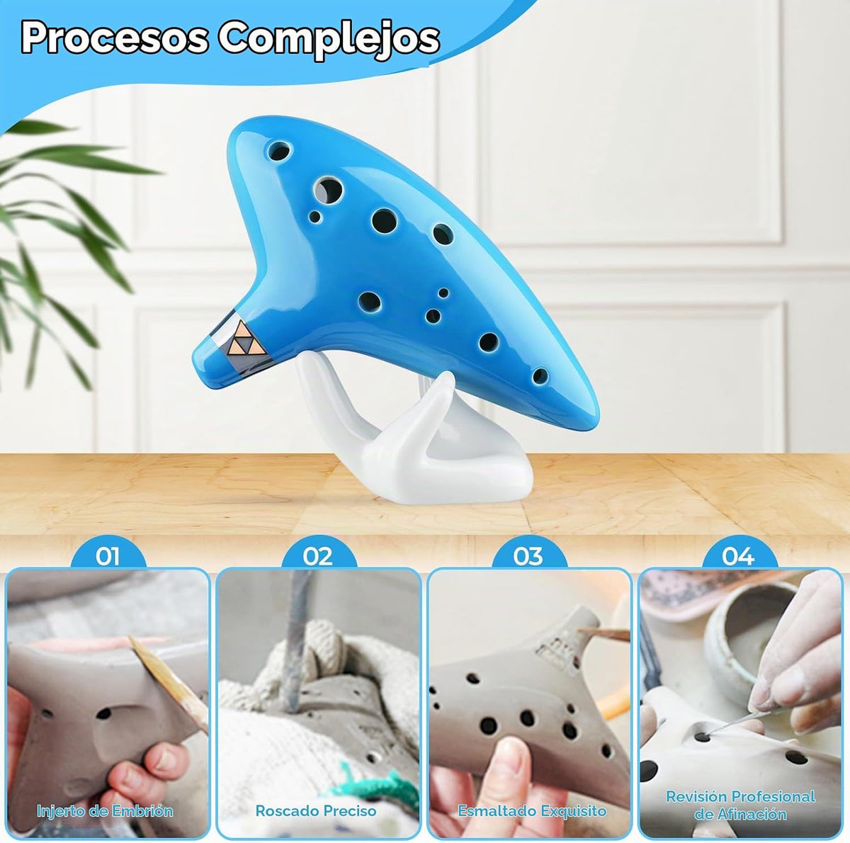 Ohuhu Zelda Ocarina Alto C de 12 hoyos con libro de canciones, colo...