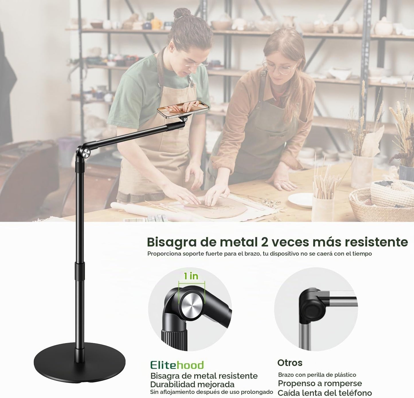 elitehood Soporte magnético para teléfono para grabación superior,...