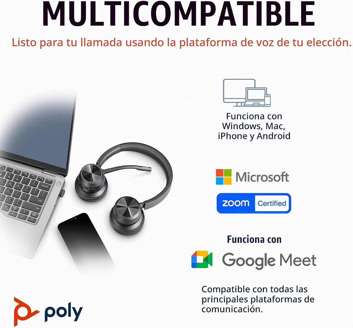 Poly Voyager 4320 UC Auriculares inalámbricos (Plantronics) - Auric...