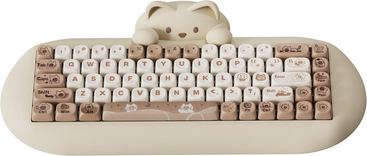 YUNZII C68 Teclado mecánico inalámbrico, diseño de 65%, cambio cali...