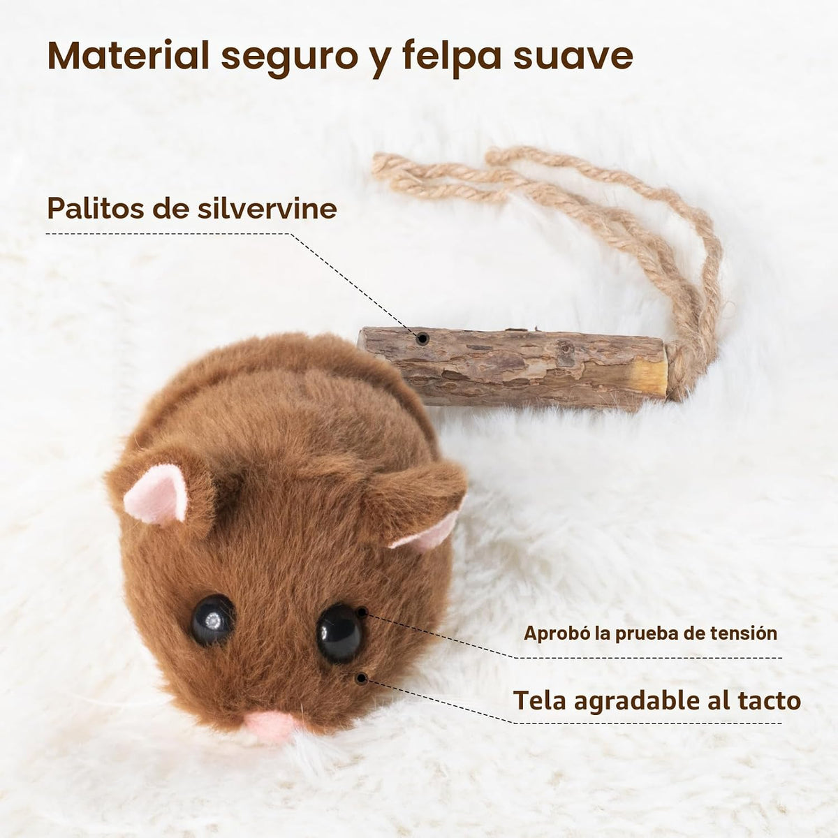 Migipaws MigiMouse - Juguete interactivo para gatos con giro de 360...