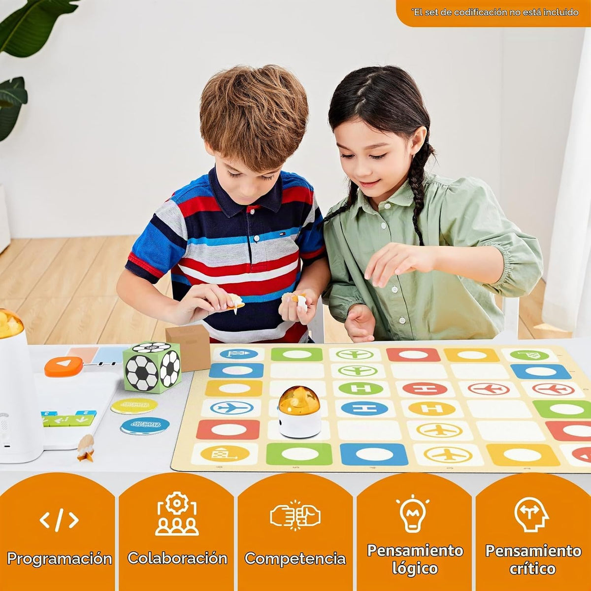MatataStudio Caja de juegos, 5 juegos de mesa de programación para...