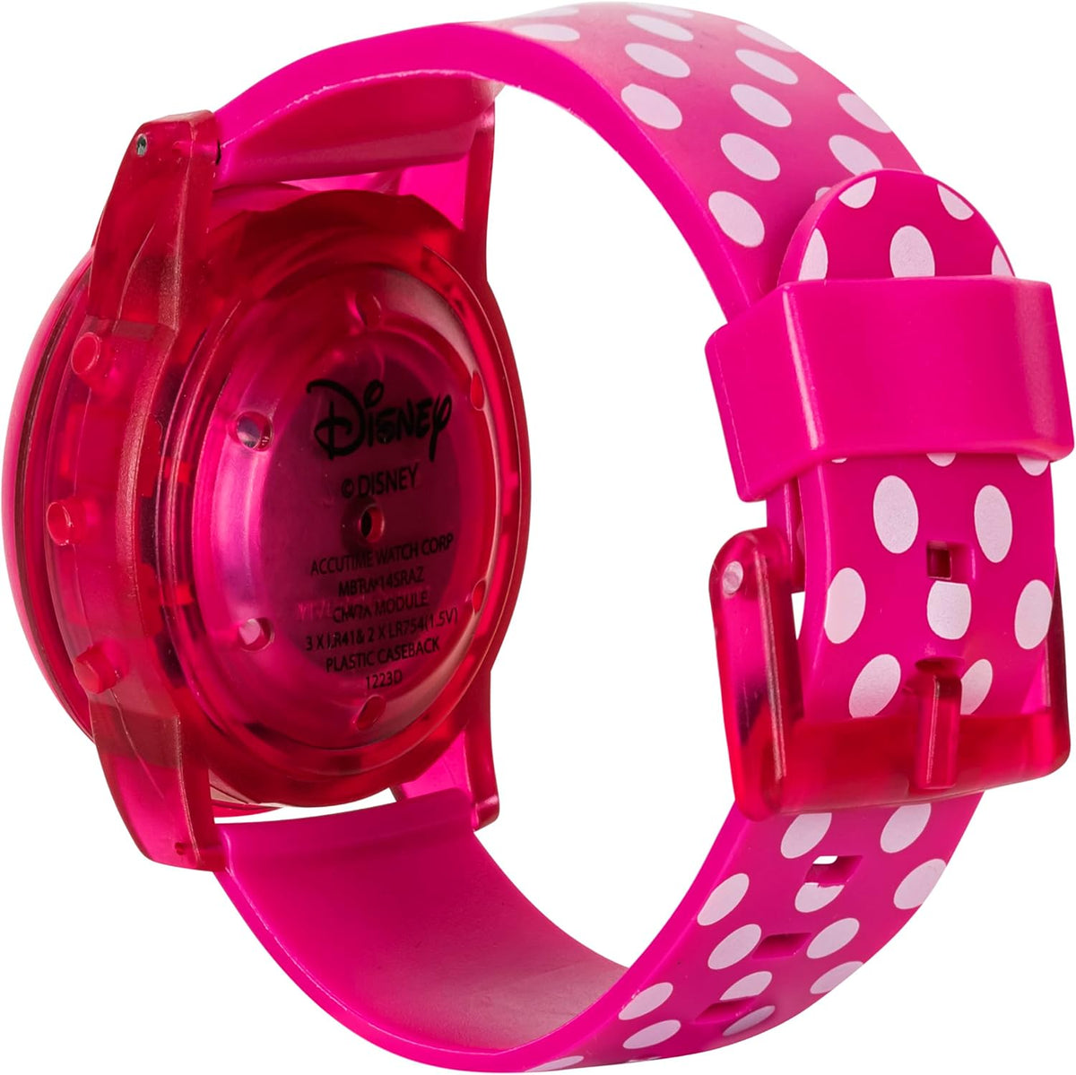Disney Minnie Mouse - Reloj musical para niños con luces LED de col...