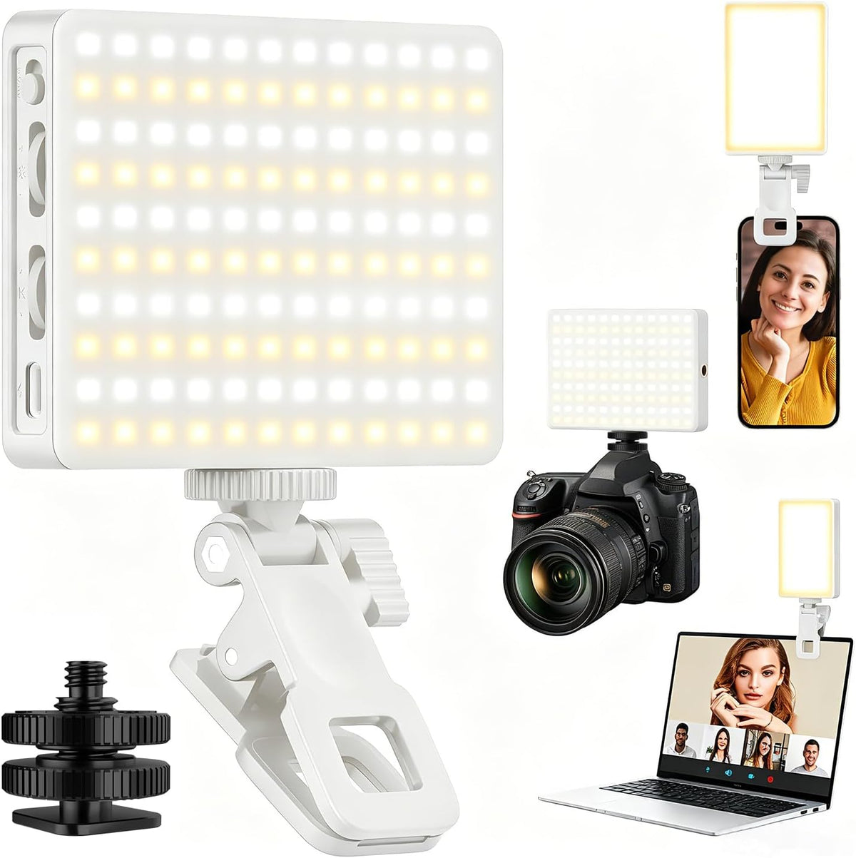 Luz de selfie de 120 LED para iPhone, luz de teléfono portátil con...
