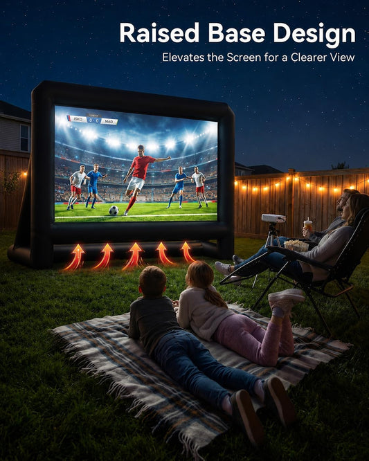 Pantalla de cine inflable, pantalla de proyector inflable de 14 pie...