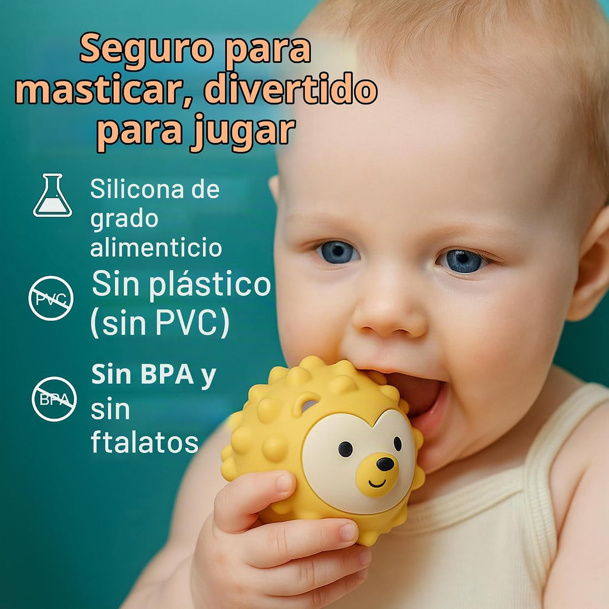 ROHSCE Paquete de 6 bolas sensoriales para bebé, bolas texturizadas...