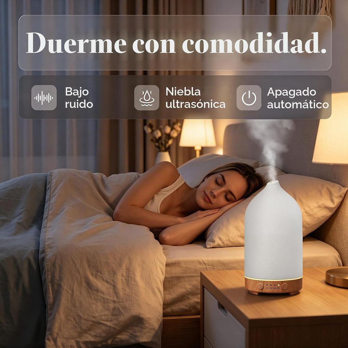 Gooamp Difusor de Aceite Esencial Cerámico de 200ML - Aromaterapia...