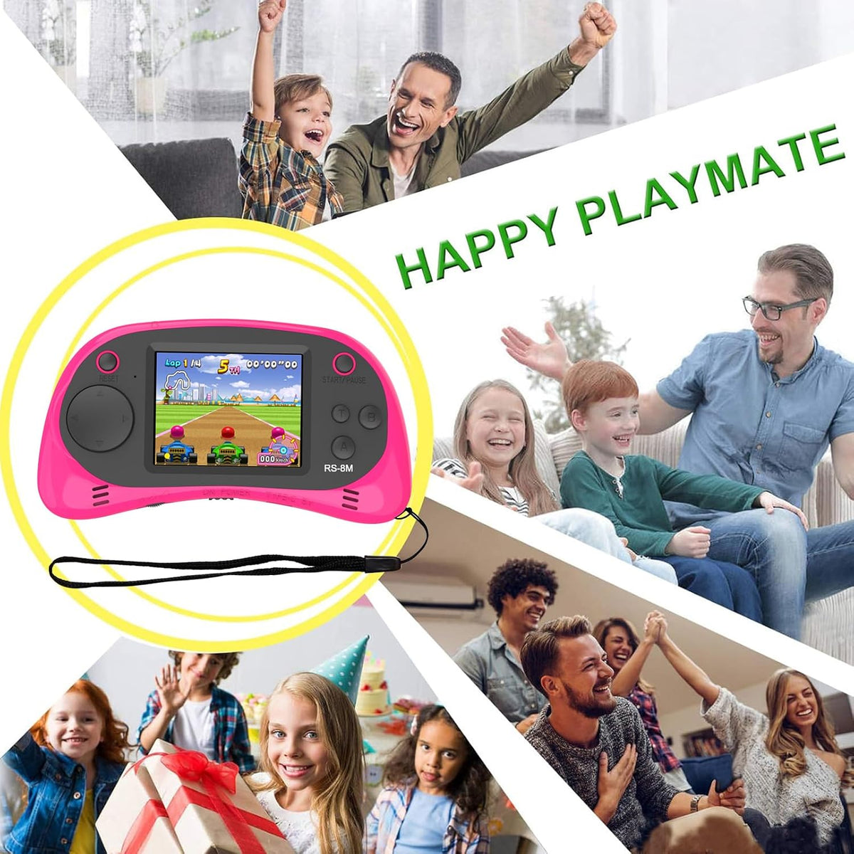 Reproductor de videojuegos portátil de mano para niños con 200 jueg...
