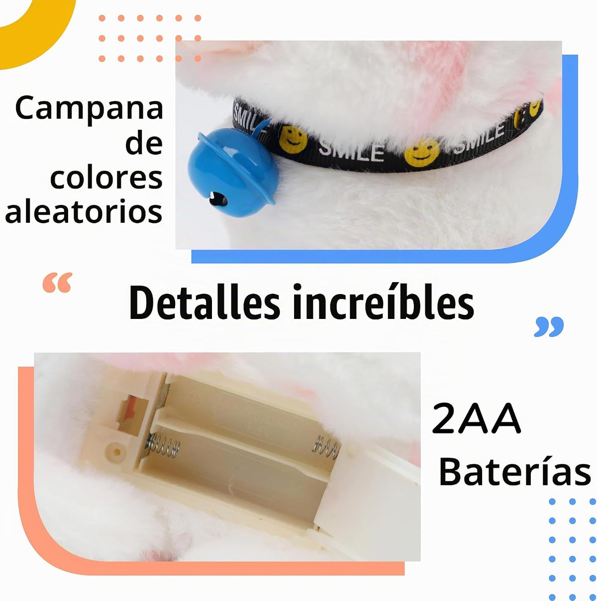 Hopearl Vaca caminante interactiva de peluche electrónico diario de...