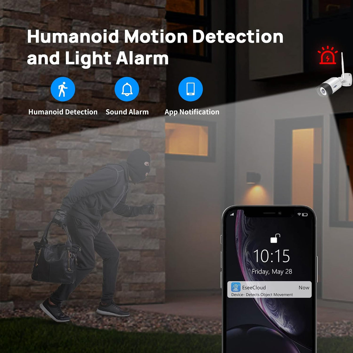 【Doble Wi-Fi, audio de 2 vías】Sistema de cámara de seguridad WiFi 2...