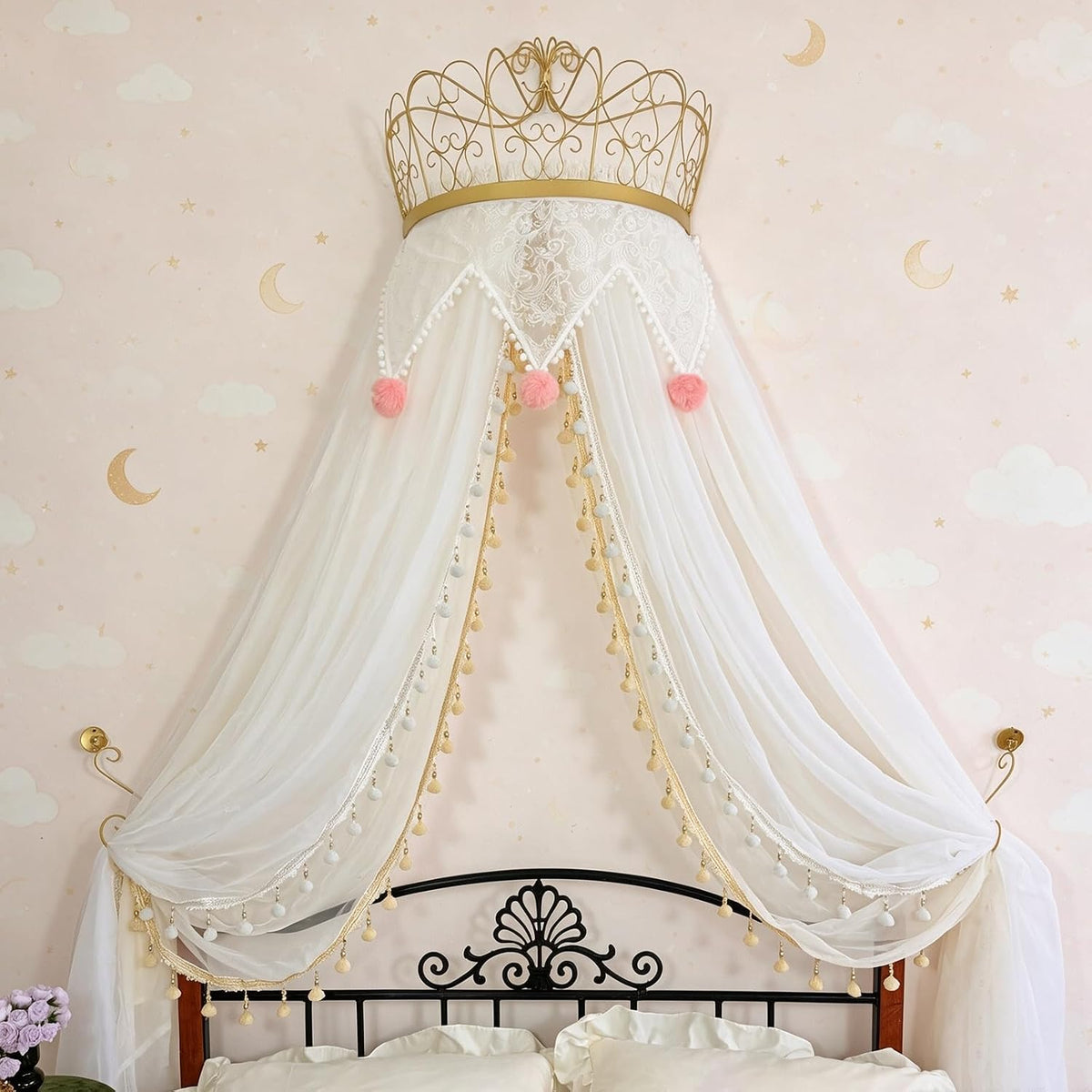 LIANGQIANJIN Toldo de cama para niñas, un toldo de cama de princesa...