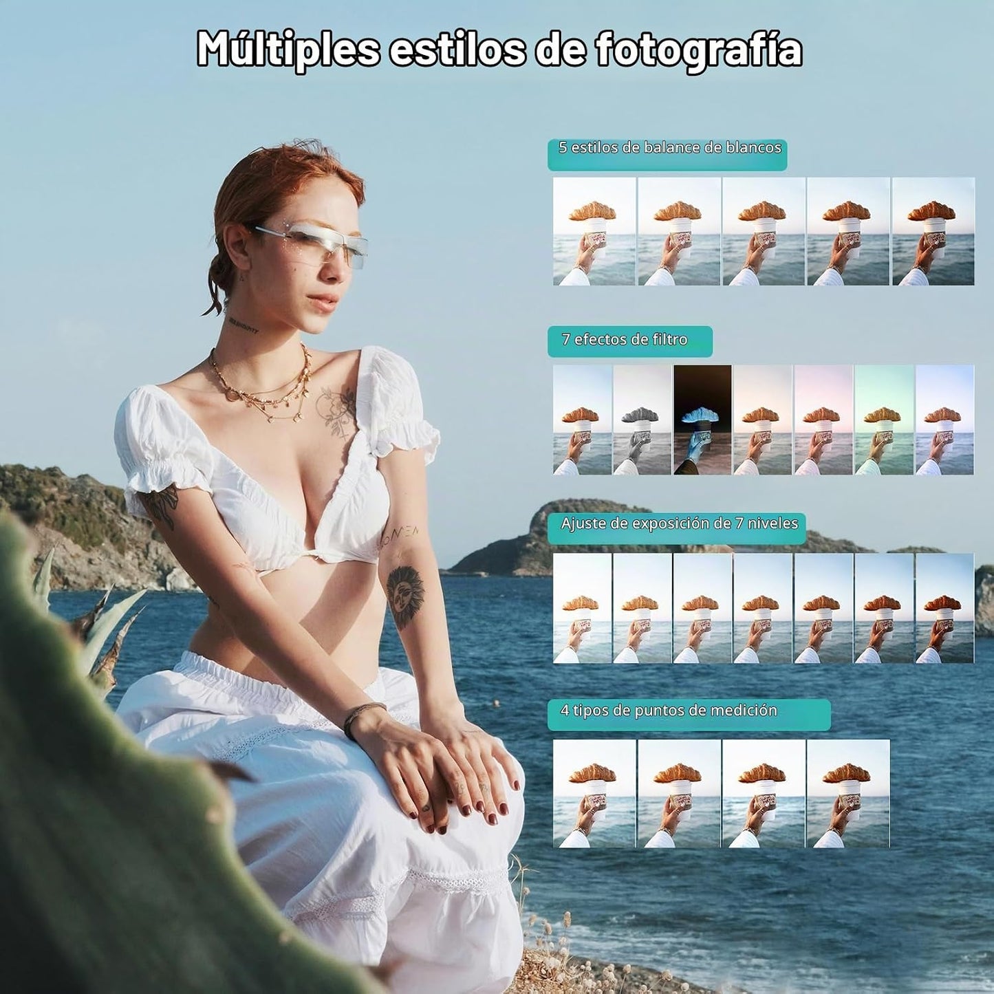 Cámara digital 4K para fotografía y videoblogs, cámara de 56 megapí...