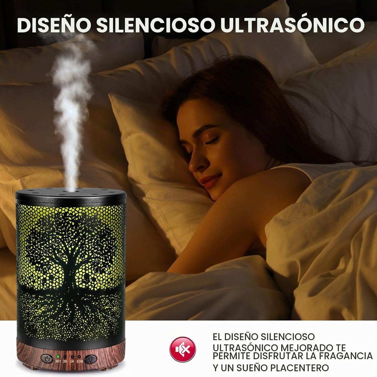 JOYOLO Difusor de aceite esencial de 4.1 fl oz de metal difusor de...