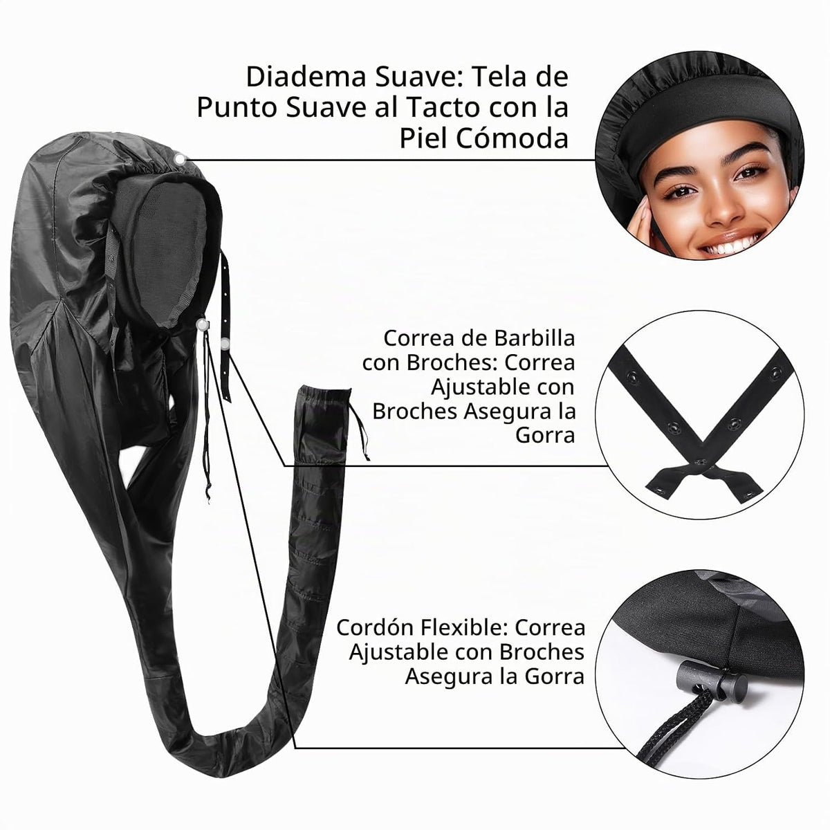 Capó de calefacción específico para rodillos de pelo, acorta el tie...
