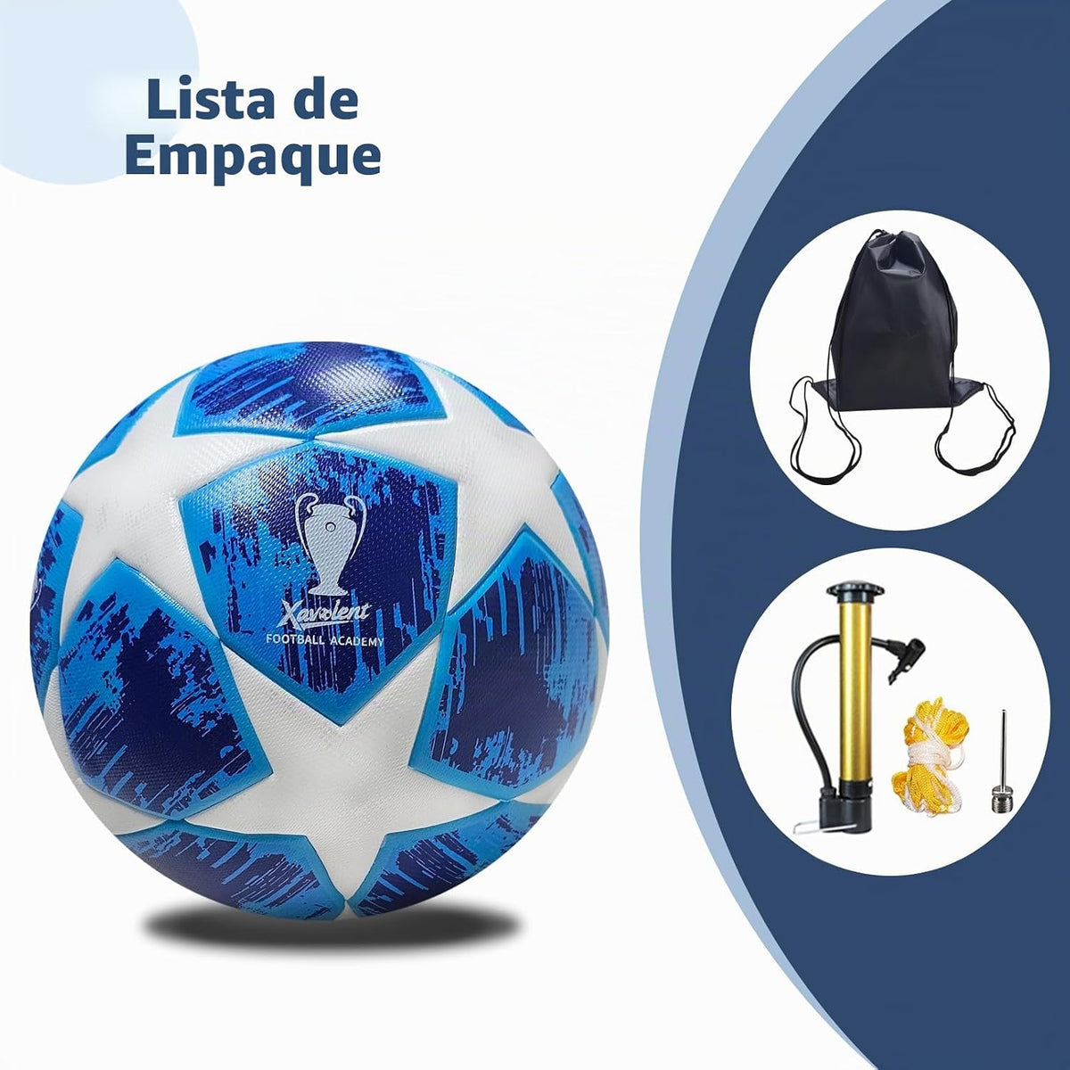 XAVOLENT Balón de fútbol profesional Tamaño 5,4 | Pelota de entrena...