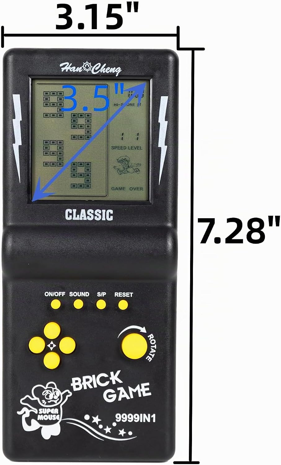 Consola de Juego Portátil de Ladrillo Desyeryamimi, Pantalla Grande...