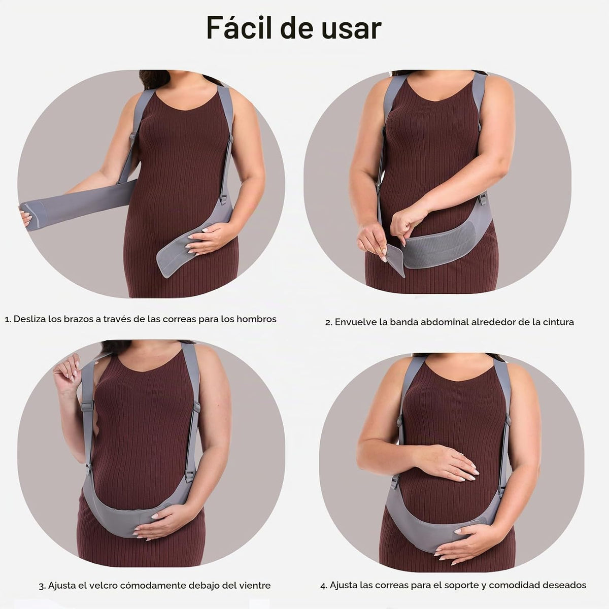 QEESMEI Bandas para el vientre para mujeres embarazadas, banda para...
