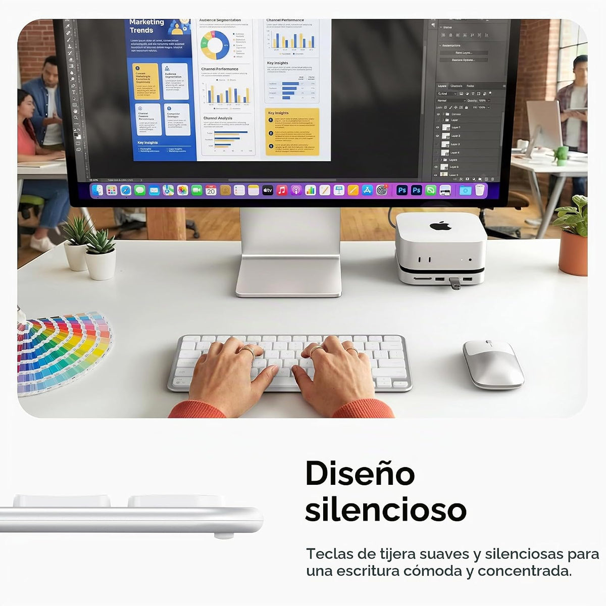 Satechi Slim EX1 Teclado Inalámbrico, Teclado Compacto para Mac, Wi...