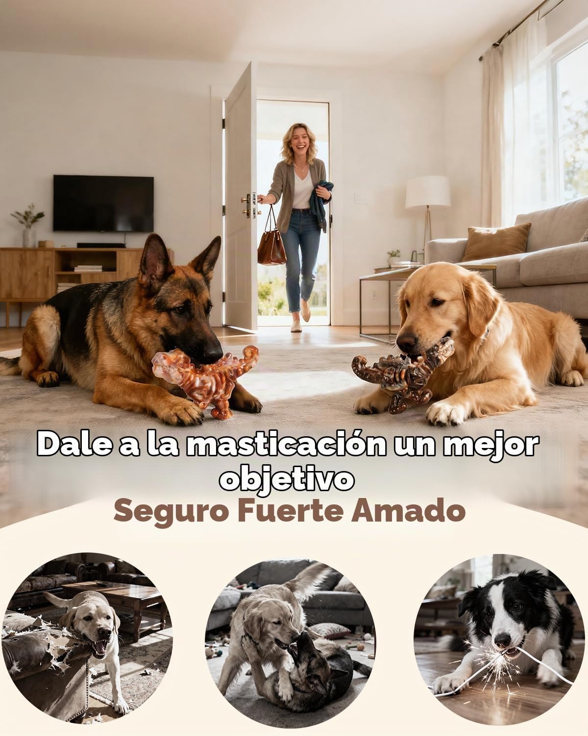 ChienBox Juguetes para Perros para Masticadores Agresivos: Paquete...