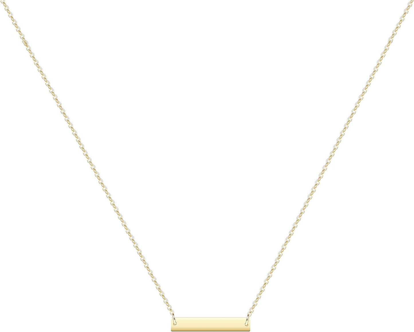 itianxi - Collar fino con dije de barra para mujer, disponible en d...