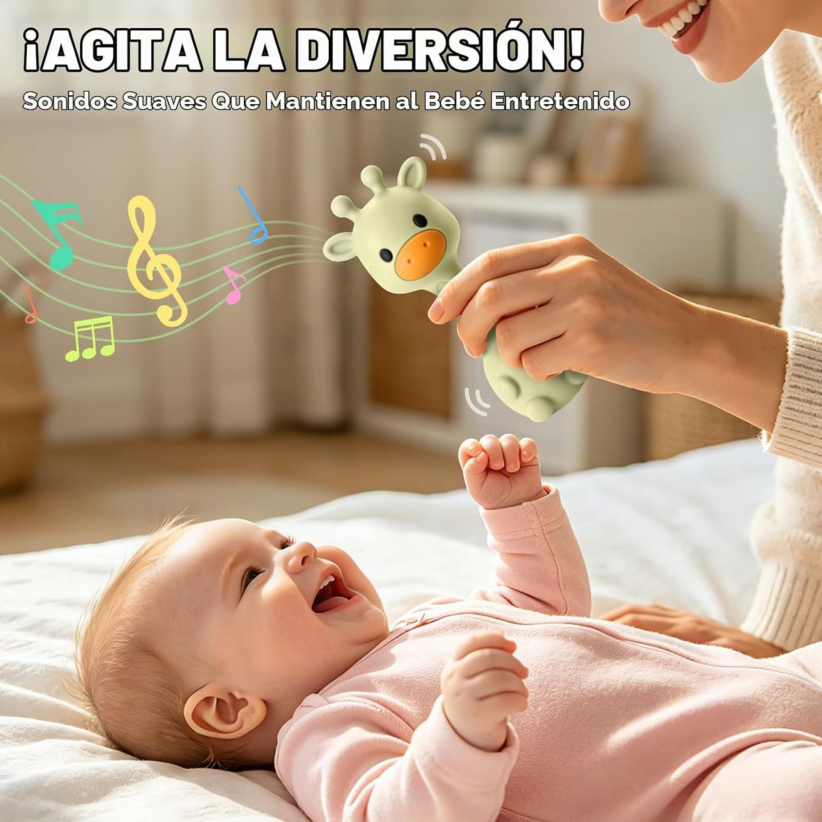 Juguetes para la dentición del bebé 3-6 6-12 meses, juguetes sonaje...