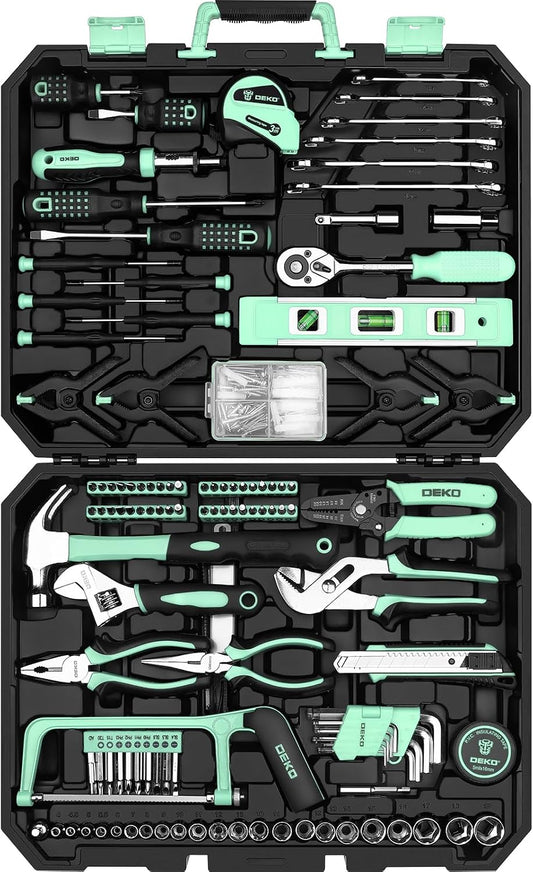 DEKOPRO Juego de herramientas: kit de herramientas para el hogar de...