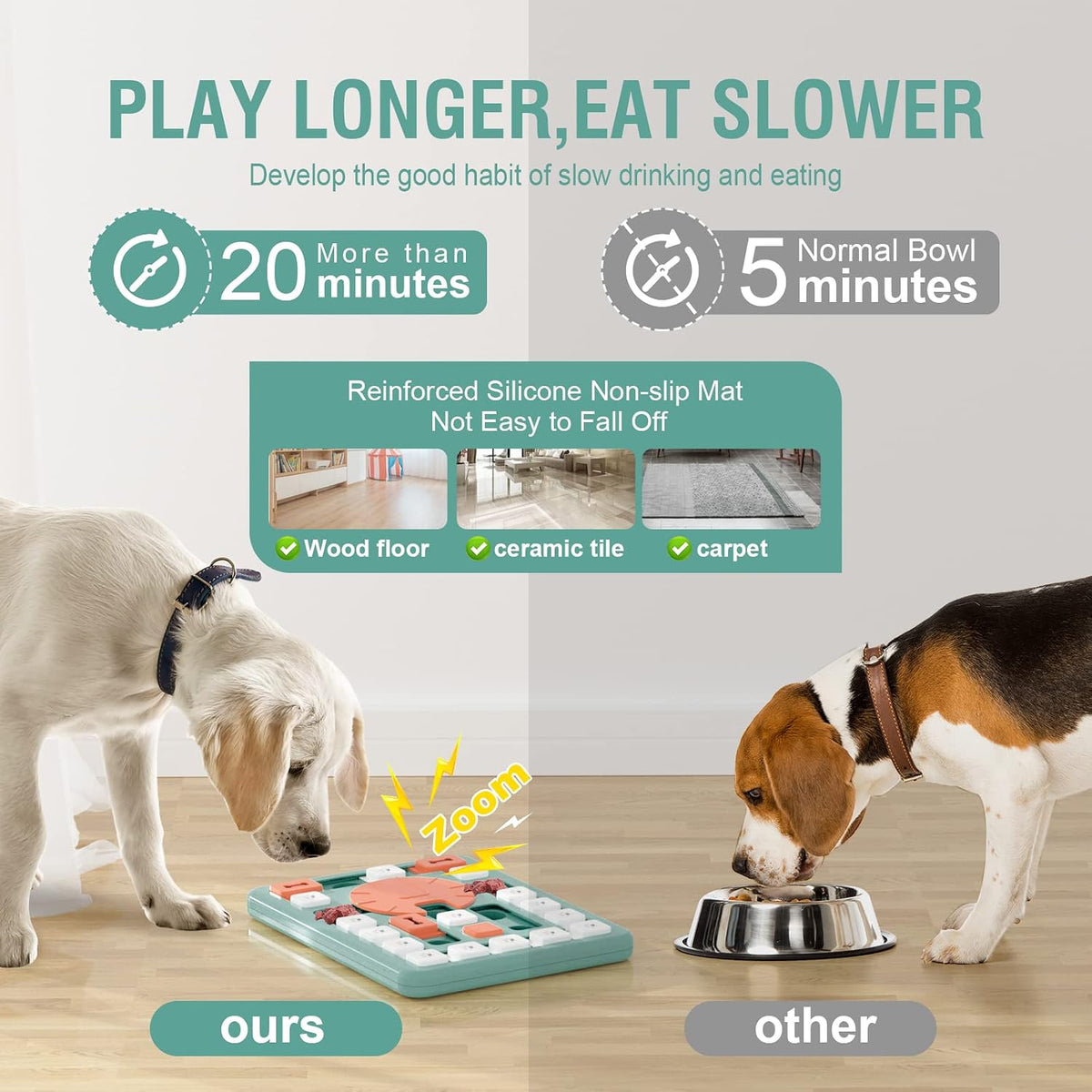 FOXMM Juguetes de Rompecabezas para Perros, Juguete Interactivo de...