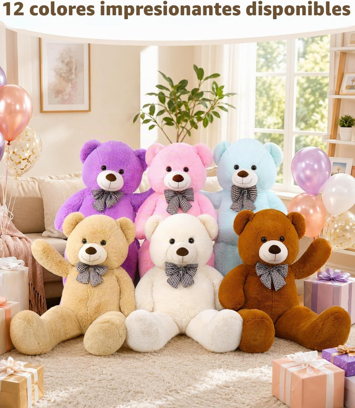 MaoGoLan Juguete de peluche grande de 47 pulgadas suave de dos tono...