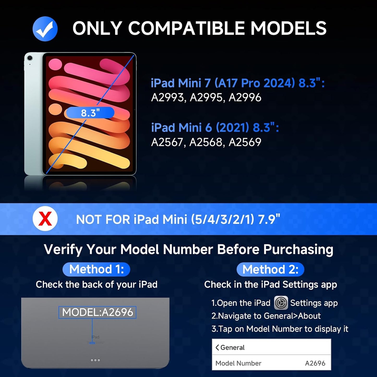 Tiaota Funda transparente con teclado inalámbrico para iPad mini 7...