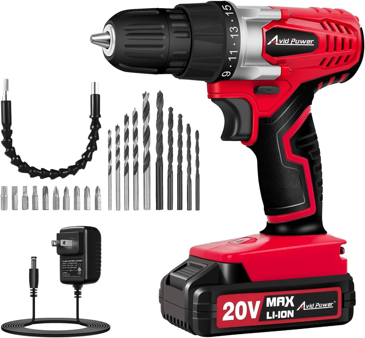AVID POWER Juego de taladro inalámbrico de litio de 20 V Max, kit d...