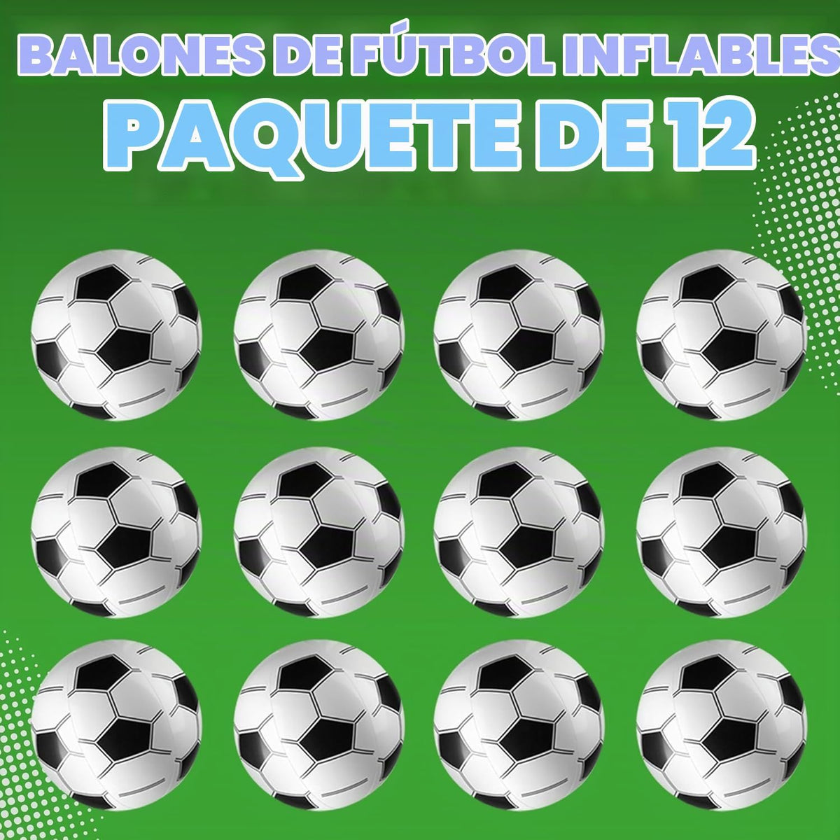 Pelotas de fútbol inflables (paquete de 12) 16 pulgadas, pelotas de...