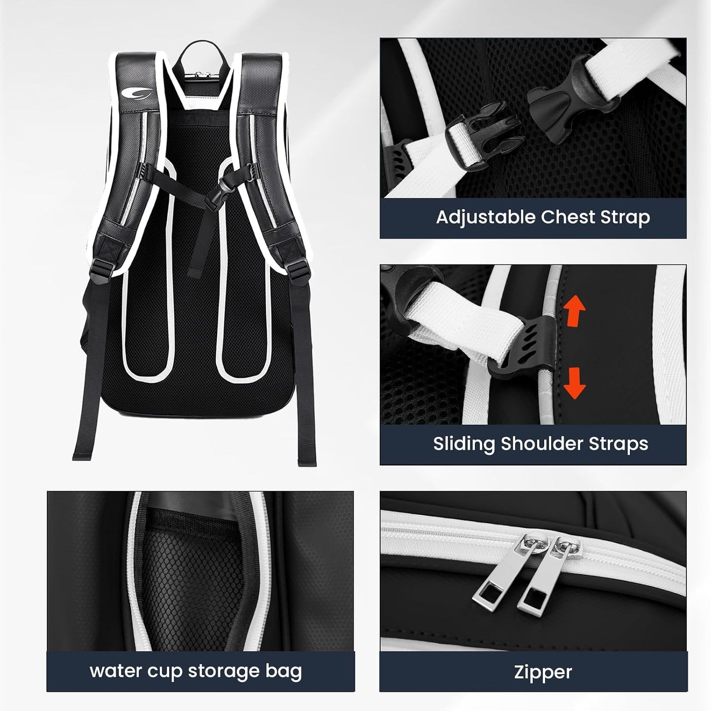 CCGTIOR Bolsa para Raqueta De Tenis Mochila Pickleball Padel con Co...