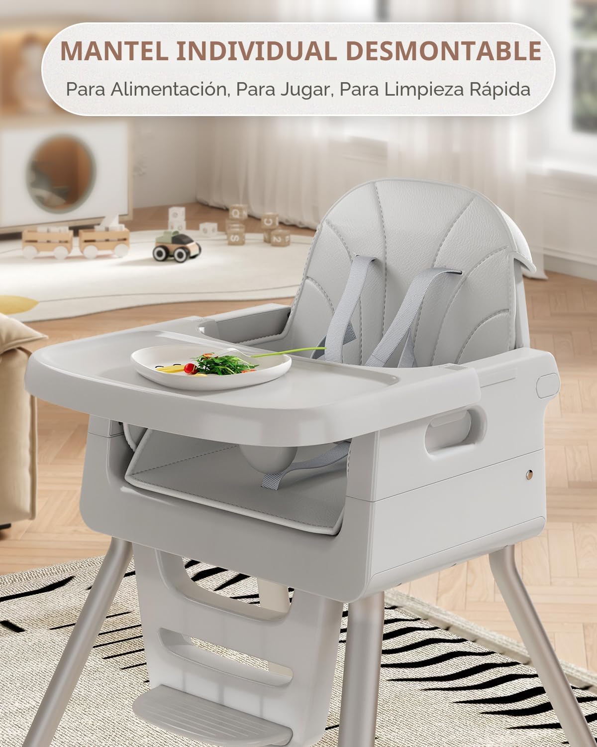 EverKiddo Silla alta para bebé a partir de 6 meses, sillas altas pl...