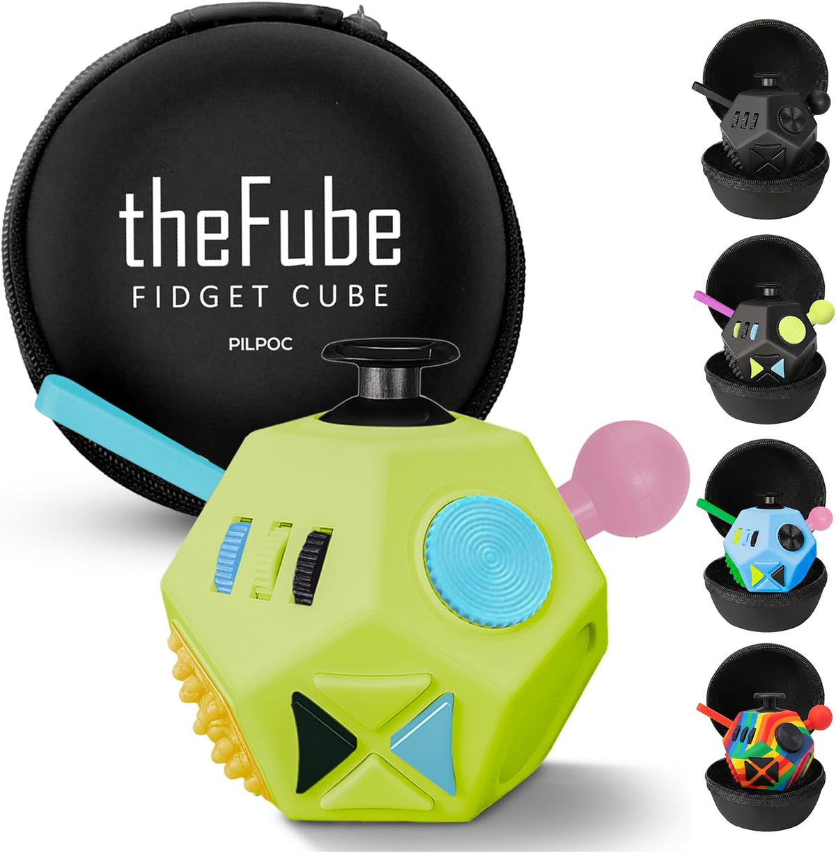 PILPOC theFube Fidget Cube con 12 lados - Prácticos juguetes de ans...