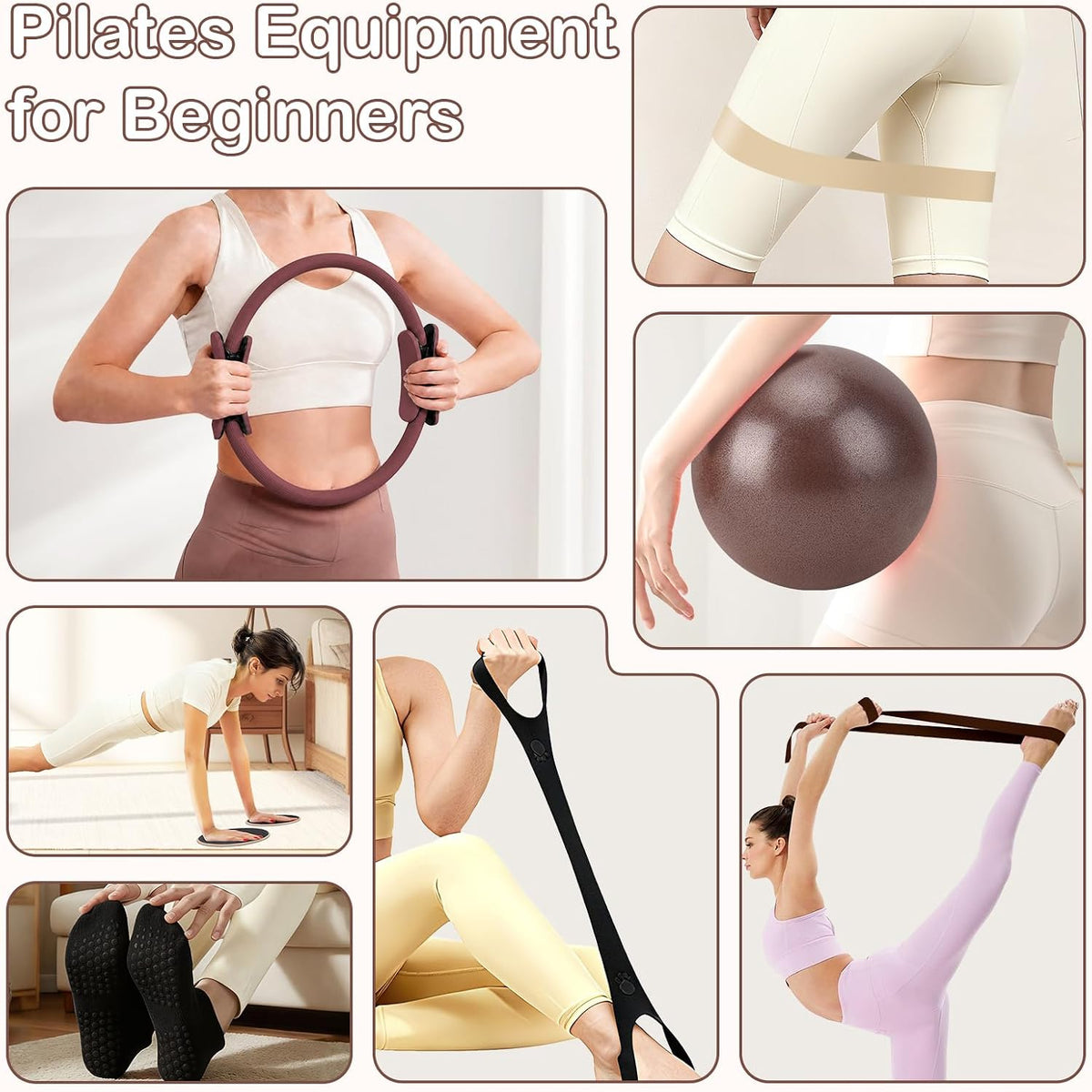 Hoedia Kit de Pilates de 17 Piezas para Mujeres, Equipo de Pilates...