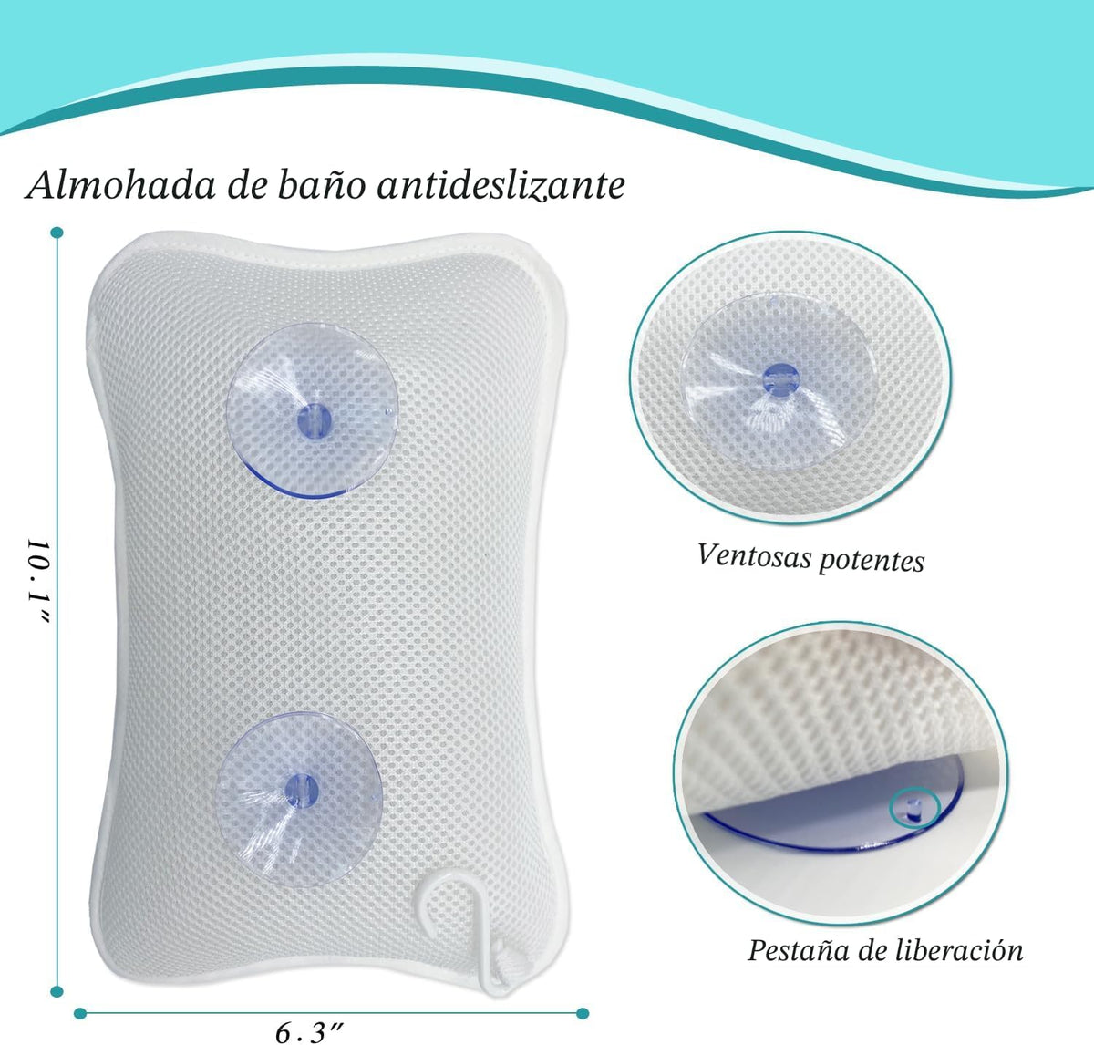 Almohadas de baño para tina, almohadas de spa para bañera, jacuzzi,...
