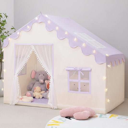 PIIKAGO Tienda de juegos para niños con tapete y luces de estrellas...