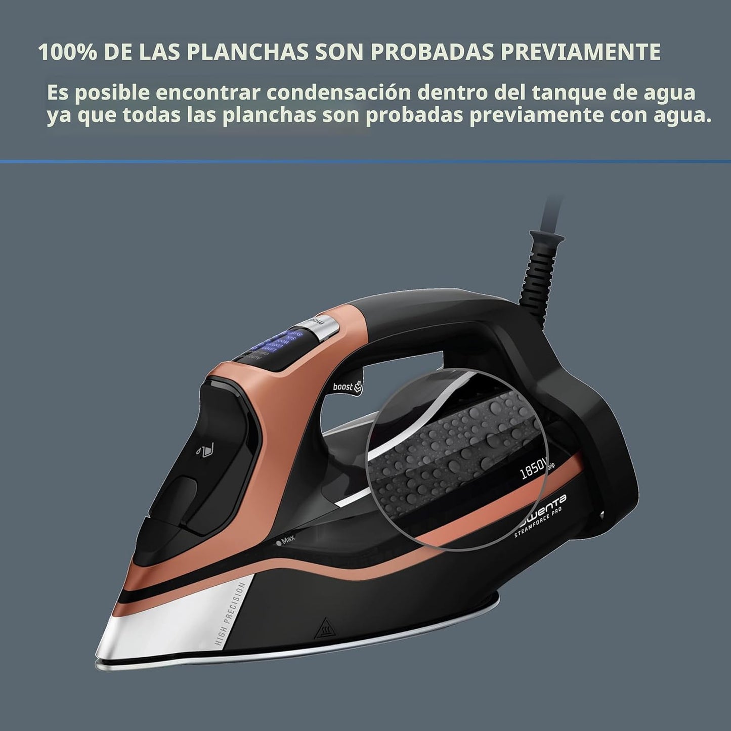 Plancha de Vapor Rowenta Iron Steam Force Pro para Ropa, 1850 Vatio...