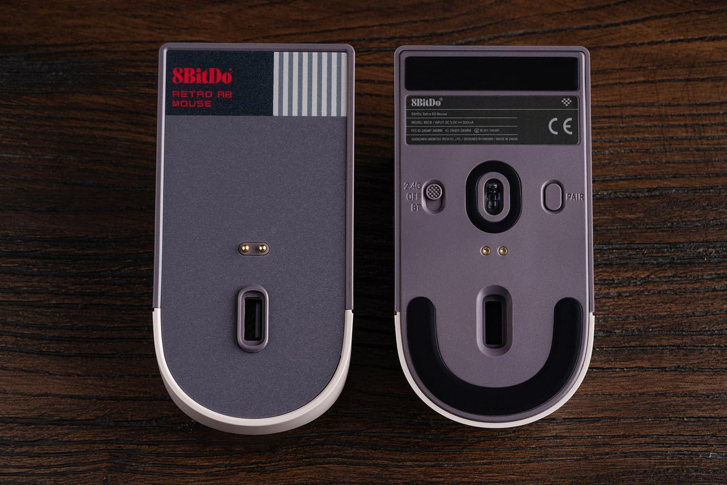 8BitDo Ratón retro R8 con base de carga, sensor óptico PAW 3395 DPI...