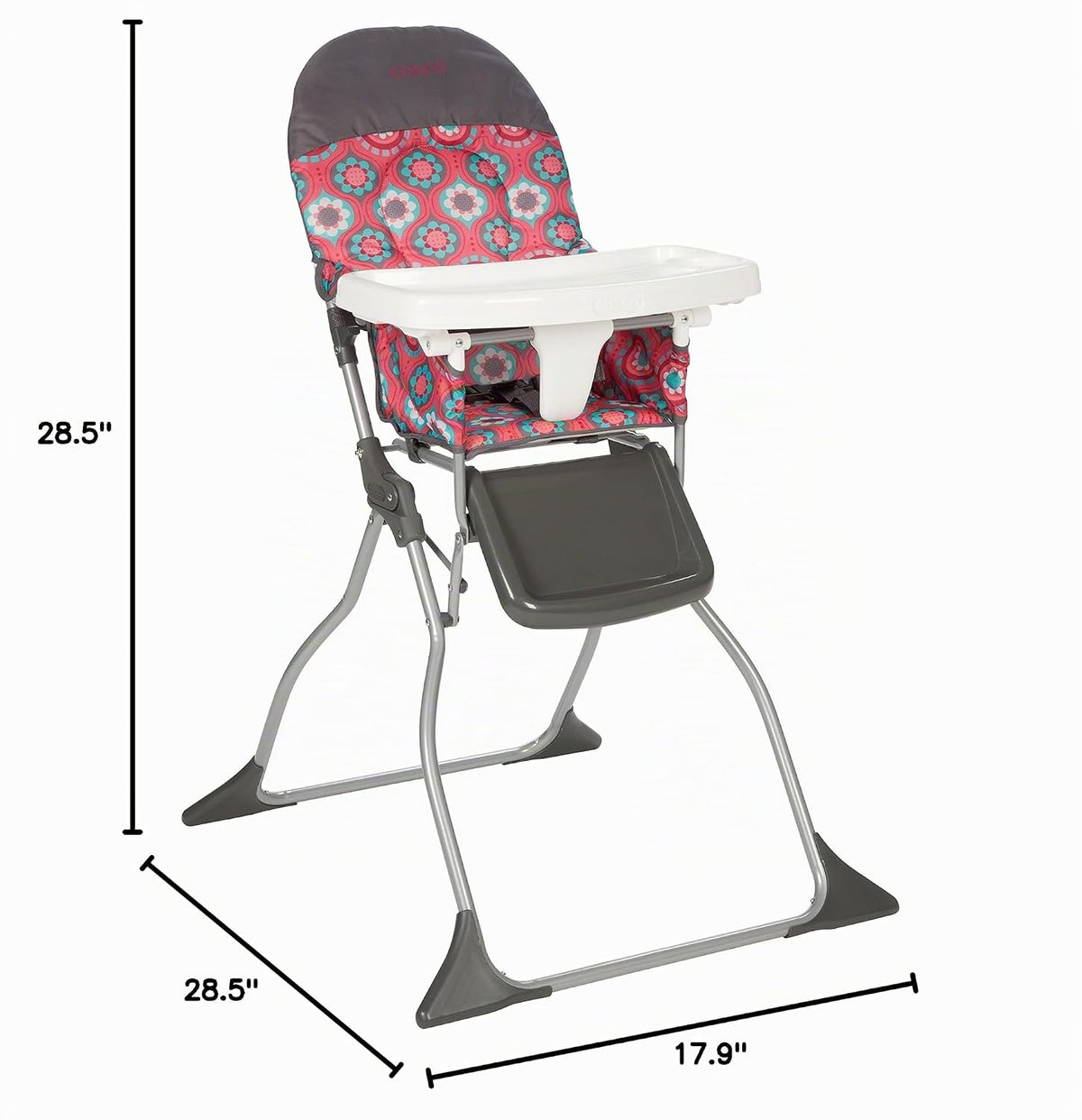 Silla alta para niños de Cosco, silla plegable simple para bebé, di...