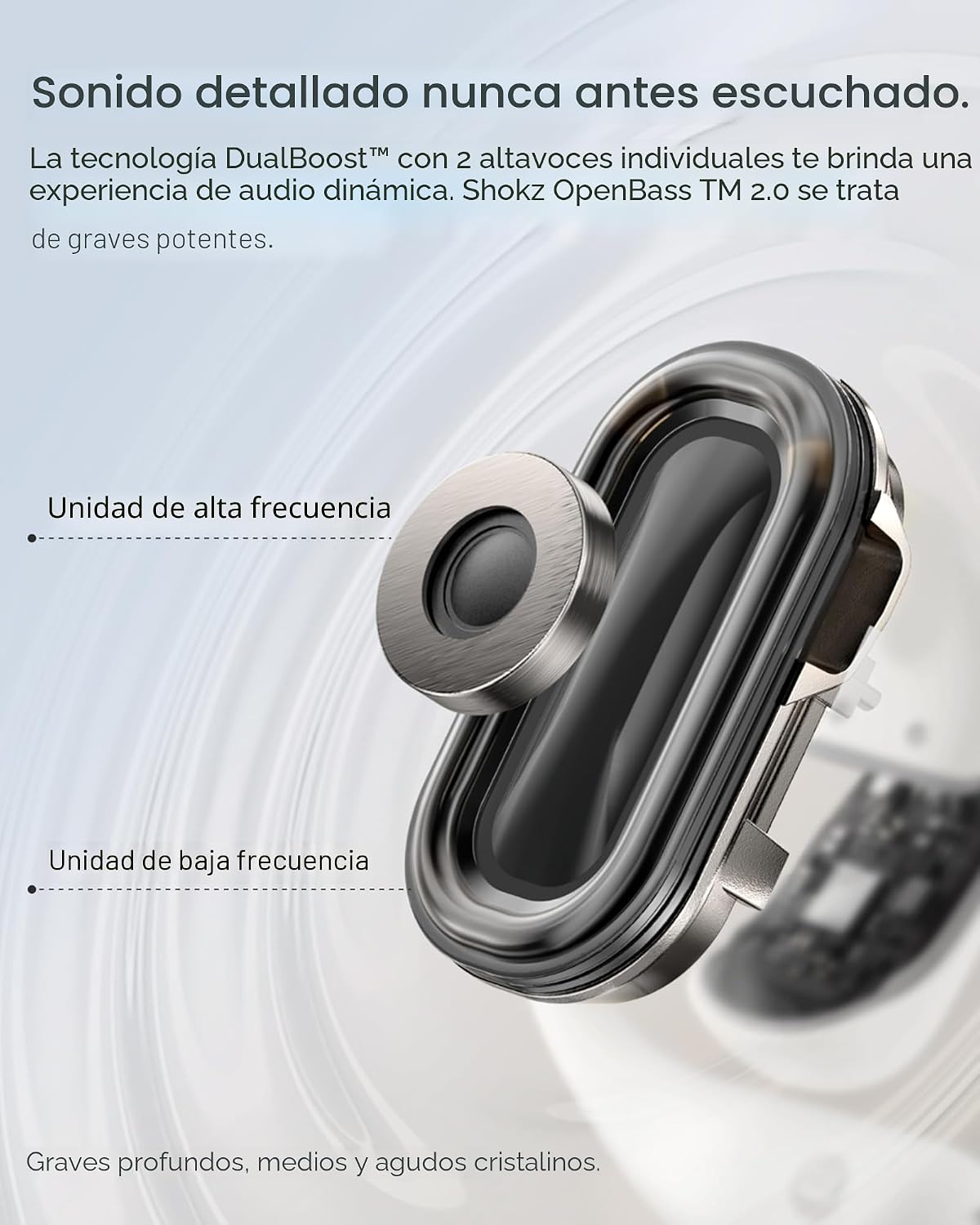 SHOKZ Nuevos auriculares OpenFit 2+ de oreja abierta, habilitados p...