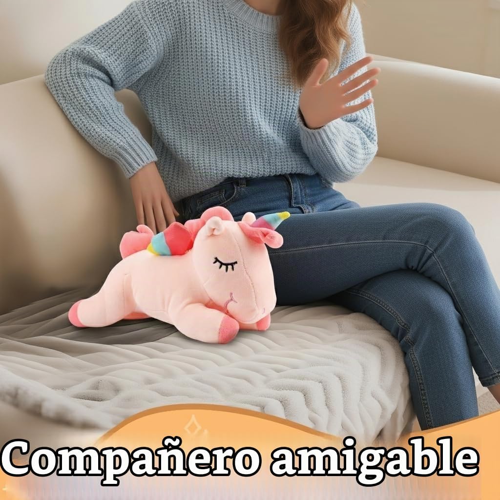 Animal de peluche de unicornio durmiente, juguetes de peluche de un...