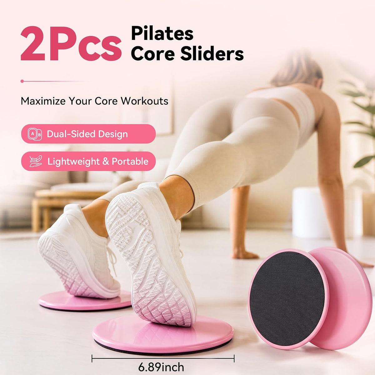 POVAVCX Kit de pilates en casa de 24 piezas para mujer, equipo de p...