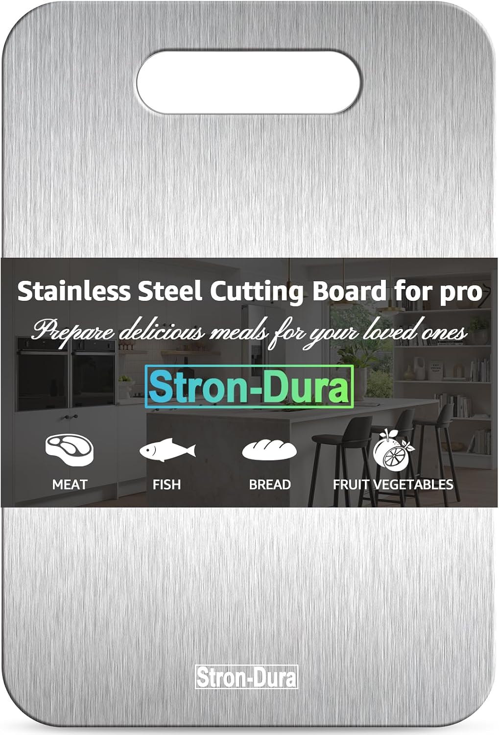Stron-Dura Tabla de cortar de acero inoxidable, tablas de cortar de...