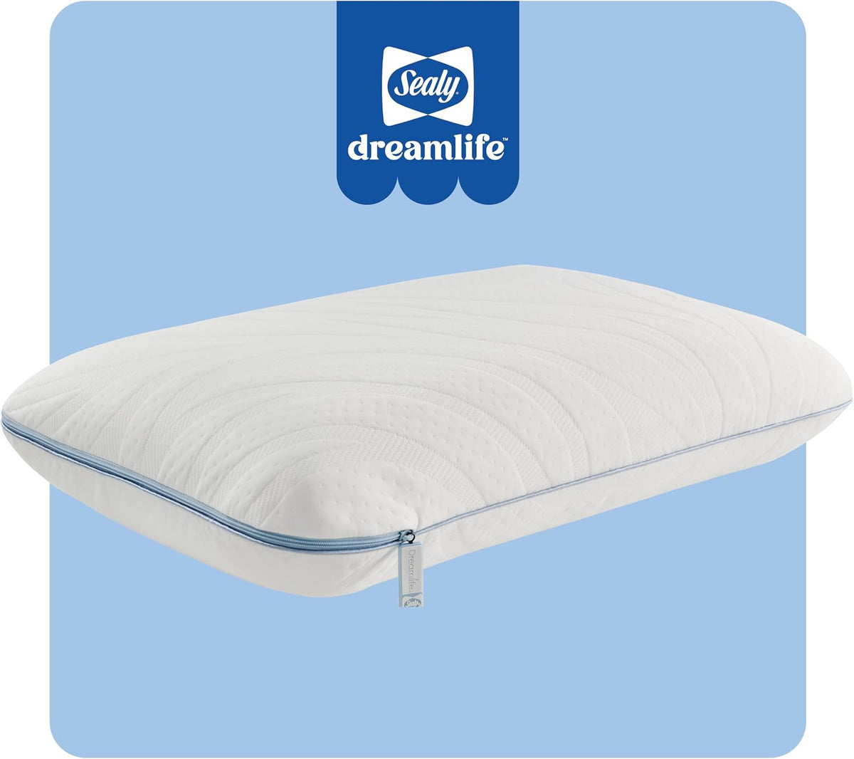 SEALY Almohada de espuma viscoelástica refrescante tamaño queen Dre...