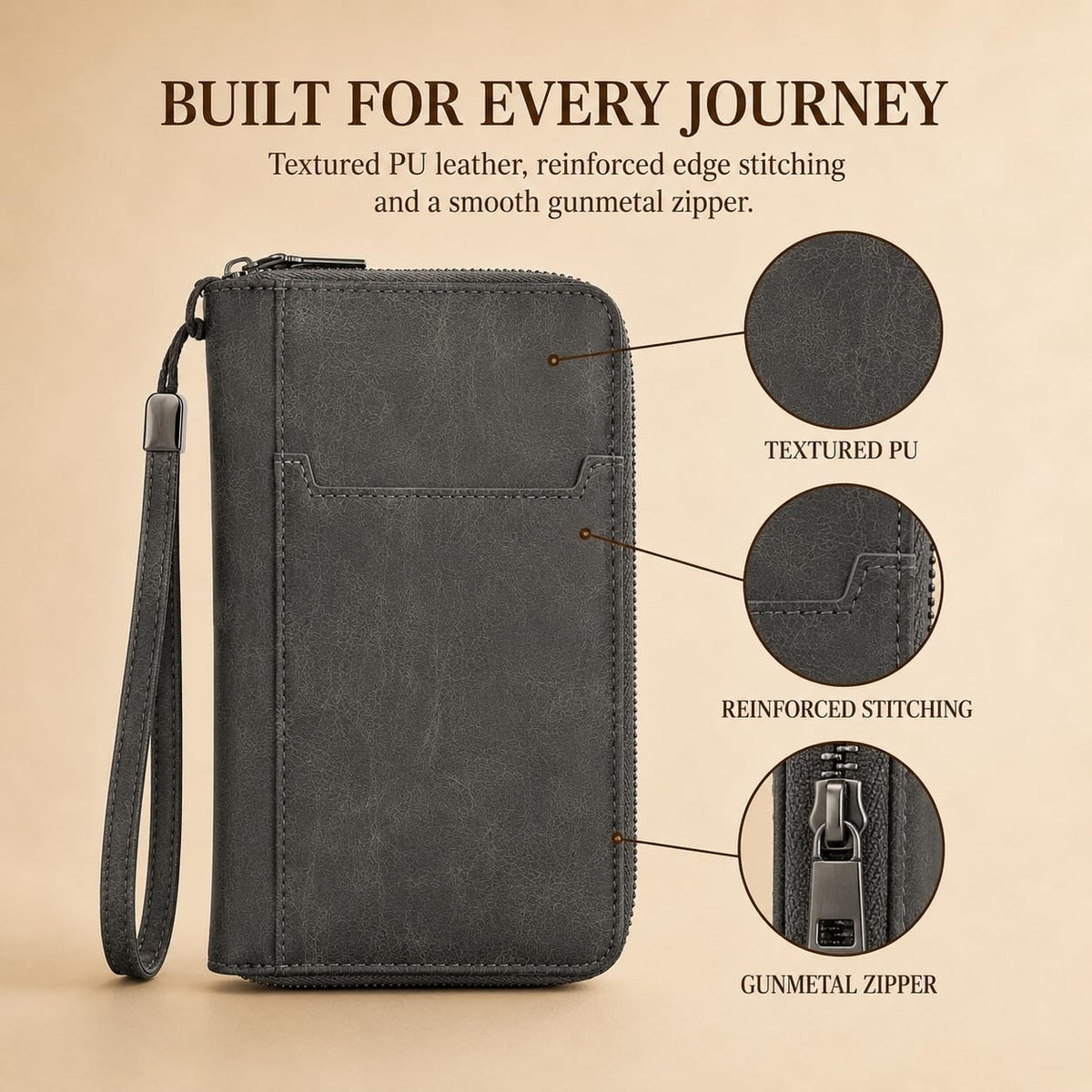 Soporte para pasaporte familiar para viajes, cartera de pasaporte c...